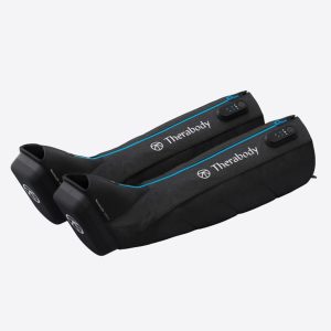 Therabody RecoveryAir hierontalaite Jalat Musta