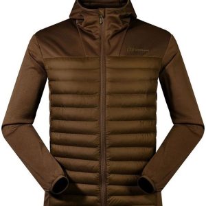 Berghaus Vaskye Hooded Hybrid Jacket miehille, koko M, ruskea + Deuter Pulse Pro 5 grafiittivyölaukku