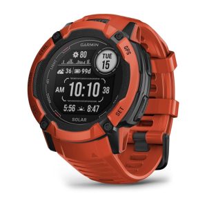 Garmin Instinct 2X Solar 2,79 cm (1,1") MIP 50 mm Digitaalinen 176 x 176 pikseliä Kosketusnäyttö Punainen GPS (satelliitti)