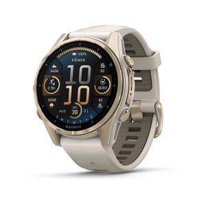 Garmin fenix 8 3,3 cm (1,3") AMOLED 43 mm Digitaalinen 416 x 416 pikseliä Kosketusnäyttö Kultainen Wi-Fi GPS (satelliitti)
