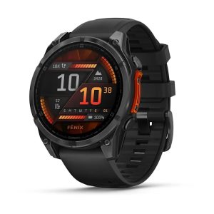 Garmin Fenix 8 3,56 cm (1,4") AMOLED 47 mm Digitaalinen 454 x 454 pikseliä Kosketusnäyttö Musta Wi-Fi GPS (satelliitti)