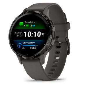 Garmin Venu 3S 3,05 cm (1,2") AMOLED 41 mm Digitaalinen 390 x 390 pikseliä Kosketusnäyttö Harmaa Wi-Fi GPS (satelliitti)